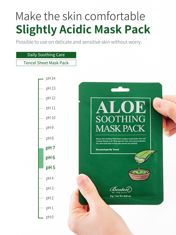 Slightly acidic mask pack