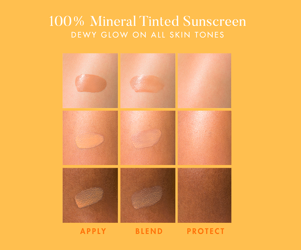 Showcase of Avene Sunscreen on different tones of skin